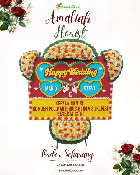 Papan Bunga Pernikahan Setuta
